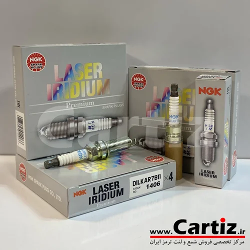 شمع سوزنی دابل ایریدیوم رزوه 12 آچار 14 سرد NGK ژاپن 1406 DILKAR7B11