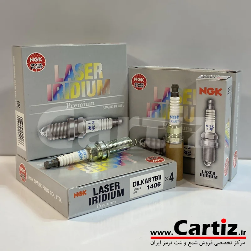شمع سوزنی دابل ایریدیوم رزوه 12 آچار 14 سرد NGK ژاپن 1406 DILKAR7B11