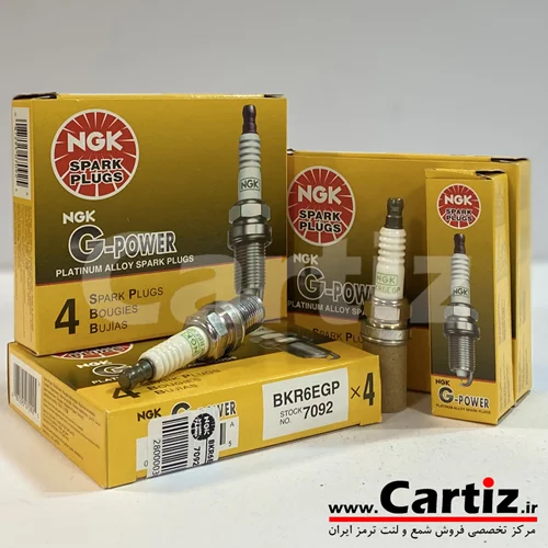 شمع سوزنی پلاتینیوم پایه کوتاه NGK تایلند 7092 BKR6EGP