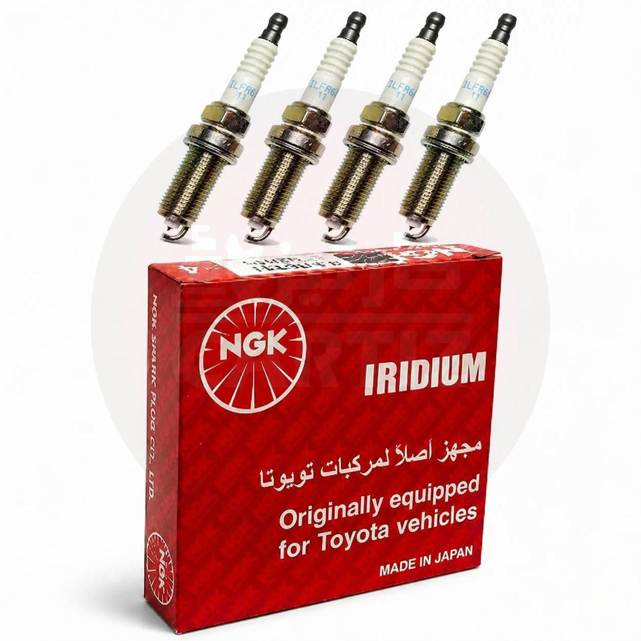 شمع ایریدیوم پایه بلند پرادو اصلی 92815 NGK ILFR6T-11 ژاپن (بسته 4 عددی)